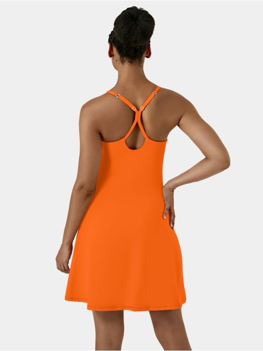 SoftlyZero™ Airy Cut Out 2-in-1 Pocket Cool Touch Longer Active Dress - Picture 4 of 8